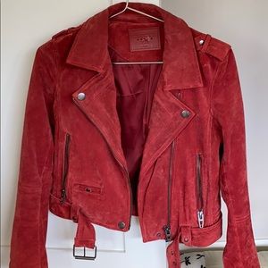 Blank NYC red suede jacket